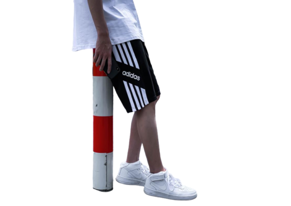 ⁦מכנס אדידס-ADIDAS PANTS-BLACK-WHITE⁩ – תמונה ⁦8⁩