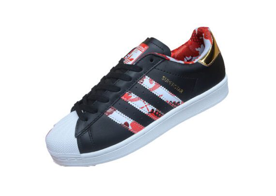 ⁦נעלי אדידס-ADIDAS Stan Smith - Black / Red / White⁩ – תמונה ⁦4⁩