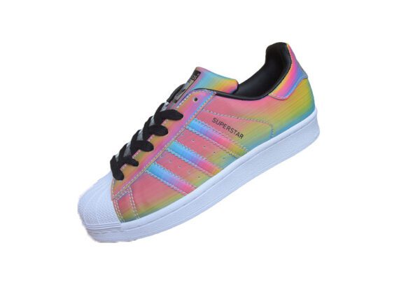⁦נעלי אדידס-ADIDAS Stan Smith - Black / White / Multi Color⁩ – תמונה ⁦3⁩