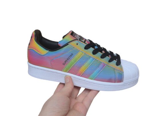 ⁦נעלי אדידס-ADIDAS Stan Smith - Black / White / Multi Color⁩ – תמונה ⁦4⁩