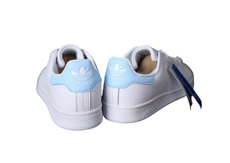 נעלי אדידס-ADIDAS Stan Smith - White Light Blue Tail – תמונה 4