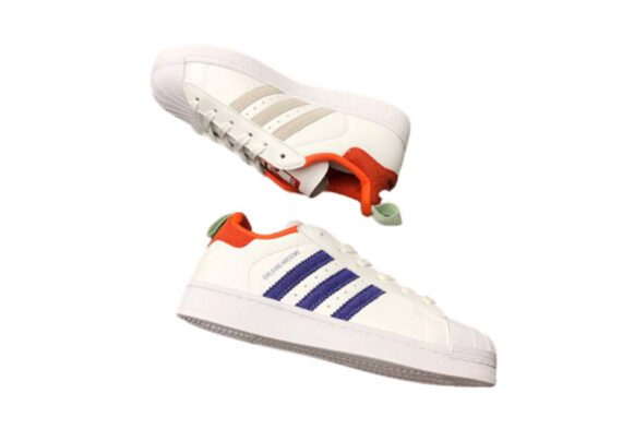 ⁦נעלי אדידס-ADIDAS Stan Smith - White - Nave-Blue - Red⁩ – תמונה ⁦2⁩