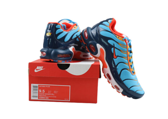 ⁦נעלי נייק-NIKE AIR MAX PLUS TN-BLACK-ORANGE -LIGHT BLUE⁩ – תמונה ⁦3⁩