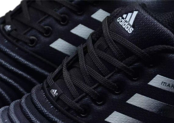 ⁦נעלי אדידס-ADIDAS AeroBounce – Black Russian-White Logo⁩ – תמונה ⁦5⁩