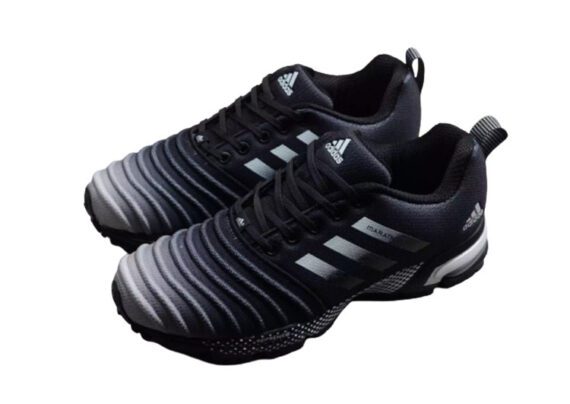 ⁦נעלי אדידס-ADIDAS AeroBounce – Black Russian-White Logo⁩ – תמונה ⁦3⁩