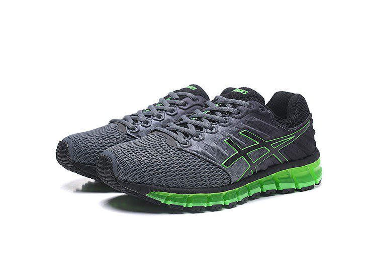 נעלי אסיקס-ASICS - Gray Fluorescent Green – תמונה 2