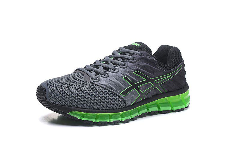 נעלי אסיקס-ASICS - Gray Fluorescent Green – תמונה 3
