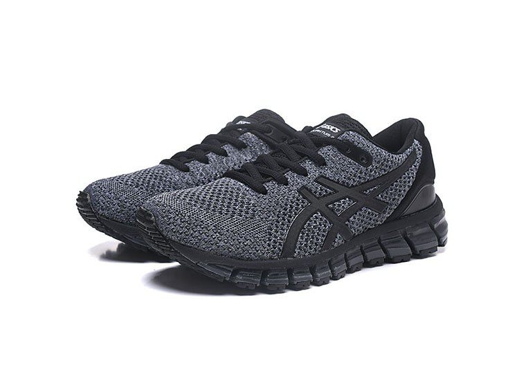 נעלי אסיקס-ASICS - KNIT 2 - Black Gray – תמונה 2