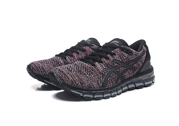 נעלי אסיקס-ASICS - KNIT 2 - Black Red – תמונה 2