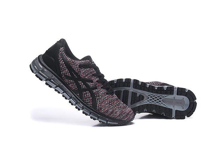 נעלי אסיקס-ASICS - KNIT 2 - Black Red – תמונה 3
