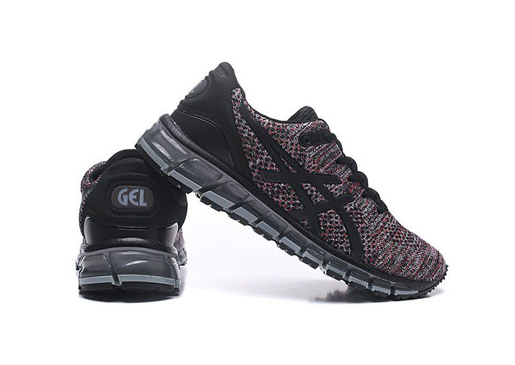 נעלי אסיקס-ASICS - KNIT 2 - Black Red – תמונה 4