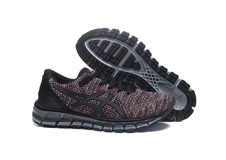 נעלי אסיקס-ASICS - KNIT 2 - Black Red – תמונה 6