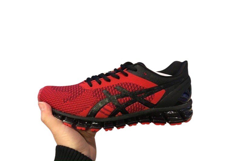 נעלי אסיקס-ASICS - KNIT - Dark-Red Black – תמונה 4