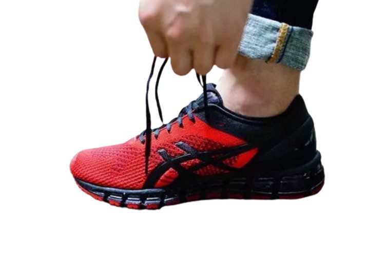 נעלי אסיקס-ASICS - KNIT - Dark-Red Black – תמונה 7