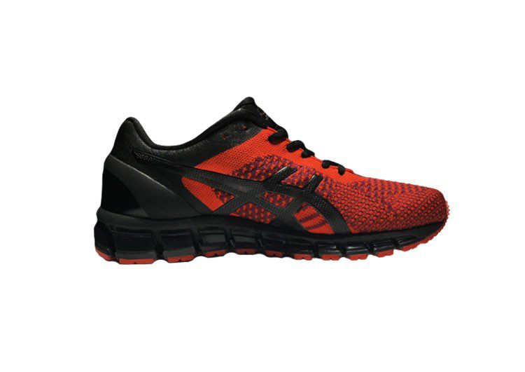 נעלי אסיקס-ASICS - KNIT - Red Black – תמונה 2