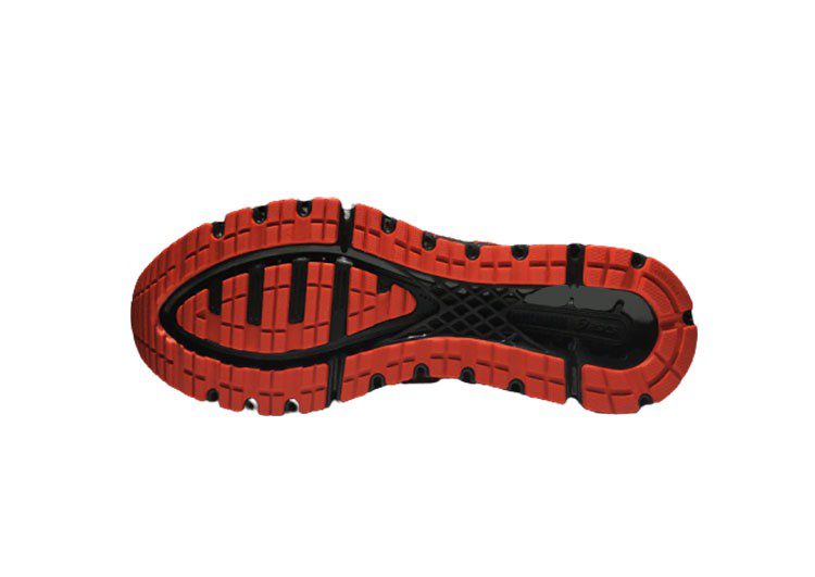נעלי אסיקס-ASICS - KNIT - Red Black – תמונה 4