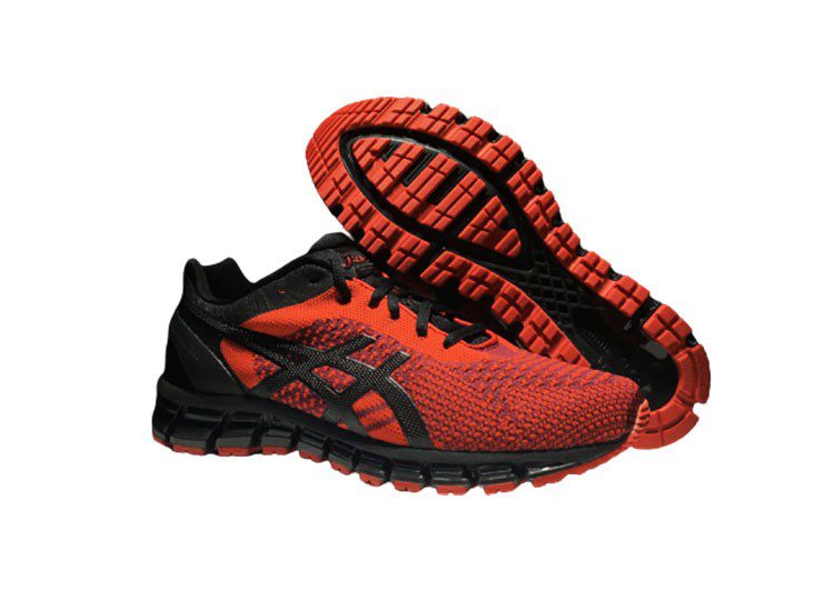 נעלי אסיקס-ASICS - KNIT - Red Black – תמונה 6