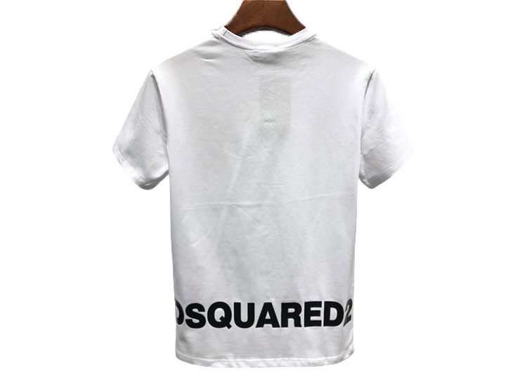 DSQUARED2 TSHIRT MEN SHORT-White Red Logo – תמונה 2