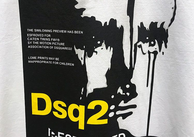 DSQUARED2 TSHIRT MEN SHORT - White and Black Art – תמונה 3