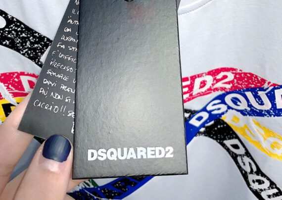 ⁦DSQUARED2 TSHIRT MEN SHORT - White and Multi Color Logo⁩ – תמונה ⁦4⁩