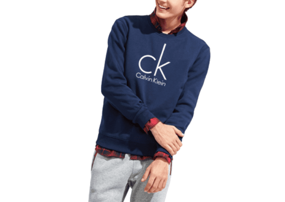 ⁦Large CK round neck sweater men-Navy Blue⁩ – תמונה ⁦2⁩