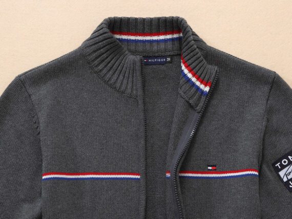 ⁦טומי הילפיגר-TOMMY SWETER ZIP MEN'S - Dip Gray⁩ – תמונה ⁦3⁩
