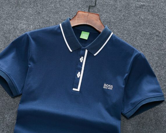 ⁦בוס-HUGO BOSS POLO TSHIRT MEN'S - Bahama Blue⁩ – תמונה ⁦7⁩