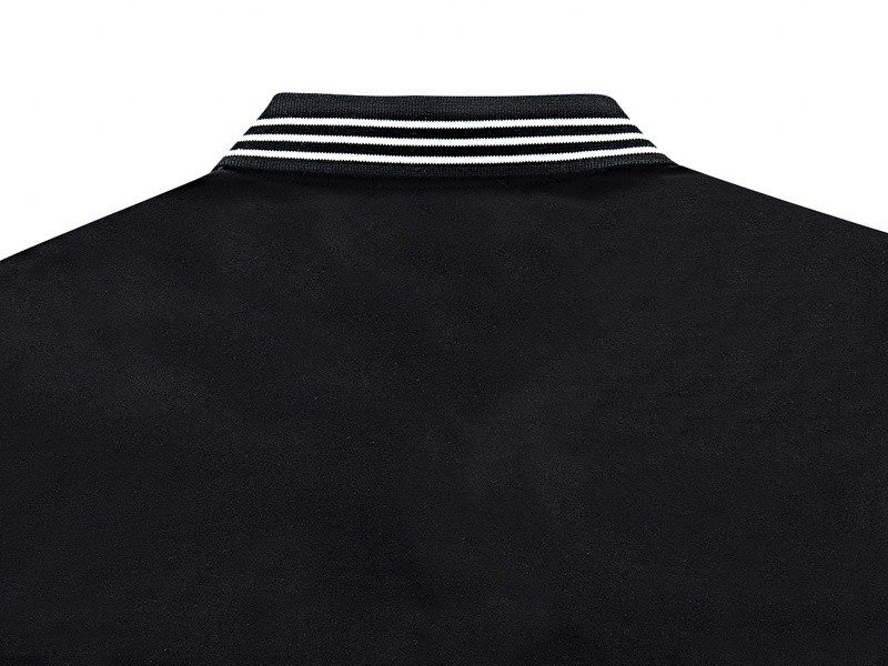 בוס-HUGO BOSS POLO TSHIRT MEN'S - Black & White Border – תמונה 8