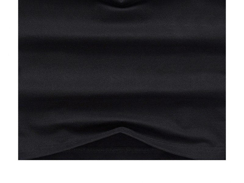 בוס-HUGO BOSS POLO TSHIRT MEN'S - Black & White Border – תמונה 4