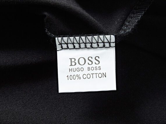 ⁦בוס-HUGO BOSS POLO TSHIRT MEN'S - Black & White Border⁩ – תמונה ⁦5⁩