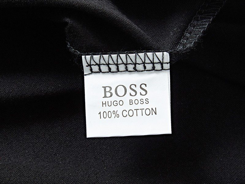 בוס-HUGO BOSS POLO TSHIRT MEN'S - Black & White Border – תמונה 5