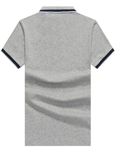 בוס-HUGO BOSS POLO TSHIRT MEN'S - Gray & Black – תמונה 2