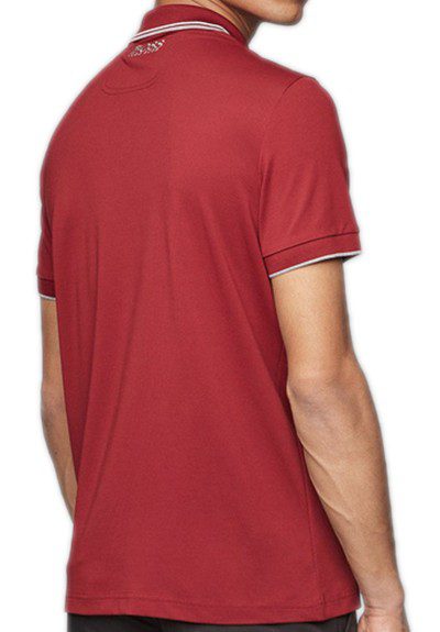 בוס-HUGO BOSS POLO TSHIRT MEN'S - Medium Carmine – תמונה 2