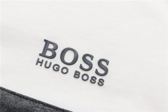 ⁦בוס-HUGO BOSS POLO TSHIRT MEN'S - White & Gray⁩ – תמונה ⁦3⁩