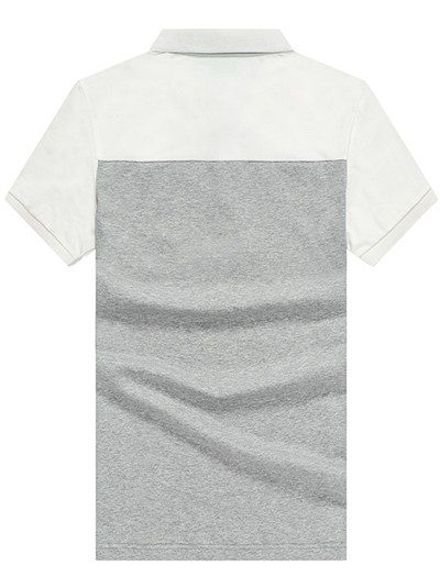 בוס-HUGO BOSS POLO TSHIRT MEN'S - White & Gray – תמונה 2