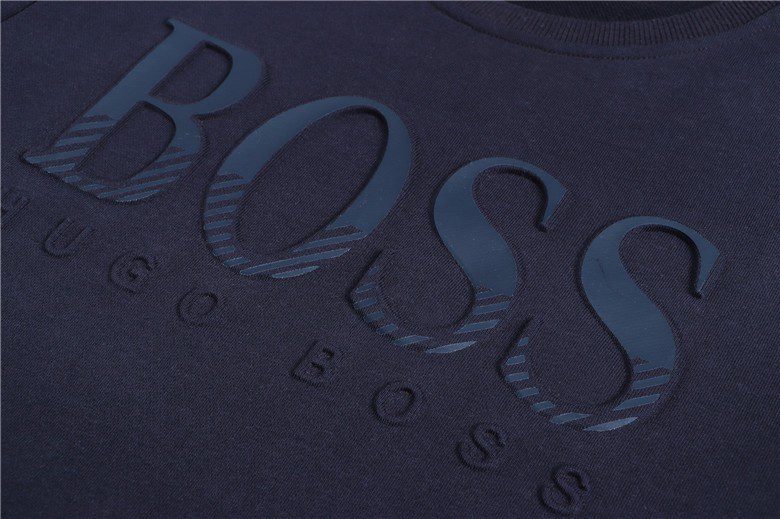 בוס-HUGO BOSS TSHIRT MEN'S LONG -NAVY BLUE – תמונה 4