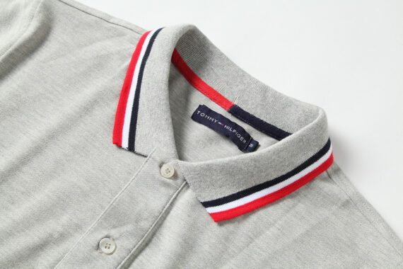 ⁦טומי הילפיגר-TOMMY POLO MEN'S TSHIRT - Gray⁩ – תמונה ⁦9⁩