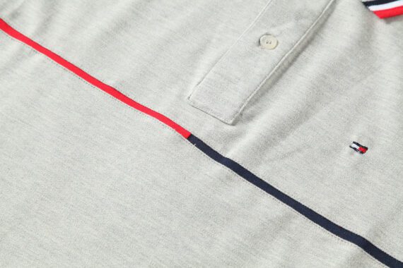 ⁦טומי הילפיגר-TOMMY POLO MEN'S TSHIRT - Gray⁩ – תמונה ⁦11⁩