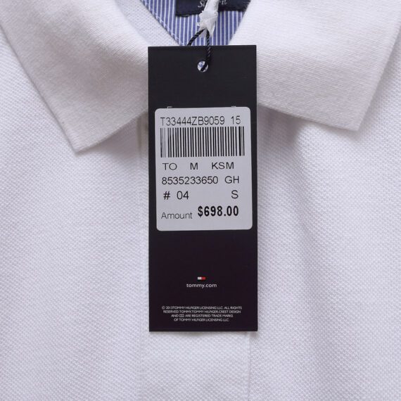 ⁦טומי הילפיגר-TOMMY POLO MEN'S TSHIRT - White⁩ – תמונה ⁦10⁩