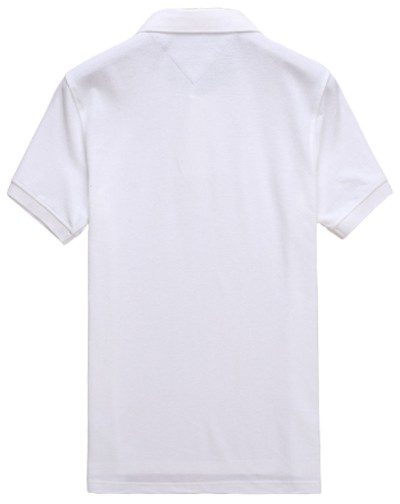 טומי הילפיגר-TOMMY POLO MEN'S TSHIRT - White – תמונה 2