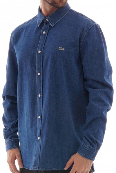 לקוסט-LACOSTE SHIRT MEN LONG JEANS - Catalina Blue – תמונה 3