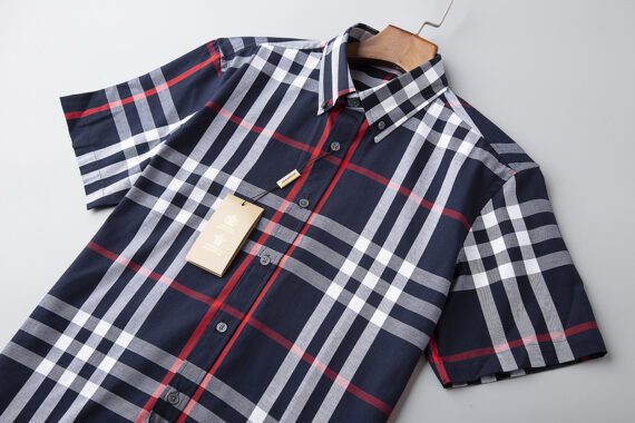 ⁦מעיל ברברי-BURBERRY BUTTON MEN - Black White & Red⁩ – תמונה ⁦3⁩