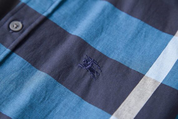 ⁦מעיל ברברי-BURBERRY BUTTON MEN - Blue Mix⁩ – תמונה ⁦9⁩