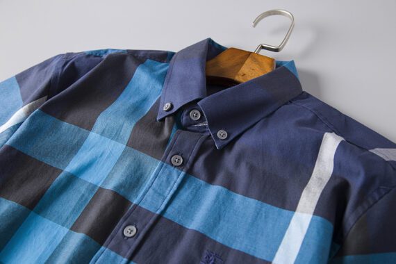 ⁦מעיל ברברי-BURBERRY BUTTON MEN - Blue Mix⁩ – תמונה ⁦3⁩