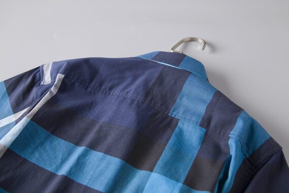 ⁦מעיל ברברי-BURBERRY BUTTON MEN - Blue Mix⁩ – תמונה ⁦4⁩