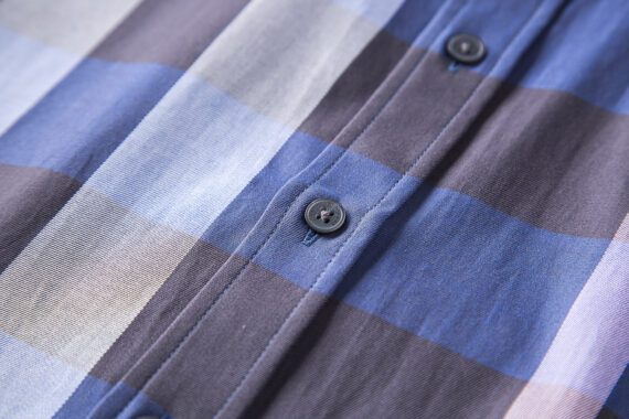 ⁦מעיל ברברי-BURBERRY BUTTON MEN - Corn Flower Blue Mix⁩ – תמונה ⁦11⁩