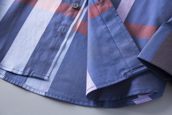 ⁦מעיל ברברי-BURBERRY BUTTON MEN - Corn Flower Blue Mix⁩ – תמונה ⁦13⁩