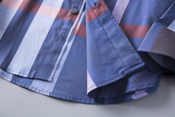 ⁦מעיל ברברי-BURBERRY BUTTON MEN - Corn Flower Blue Mix⁩ – תמונה ⁦6⁩
