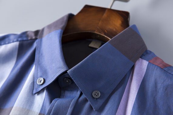 ⁦מעיל ברברי-BURBERRY BUTTON MEN - Corn Flower Blue Mix⁩ – תמונה ⁦8⁩