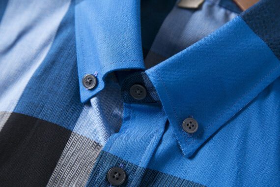 ⁦מעיל ברברי-BURBERRY BUTTON MEN - Navy Blue Mix⁩ – תמונה ⁦7⁩